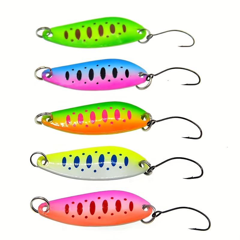 E-shop 5-teiliger Angelköder Löffel 5g 40mm Langwurf Metall Spinner Köder Forellenköder Jig Swimbait Angelzubehör