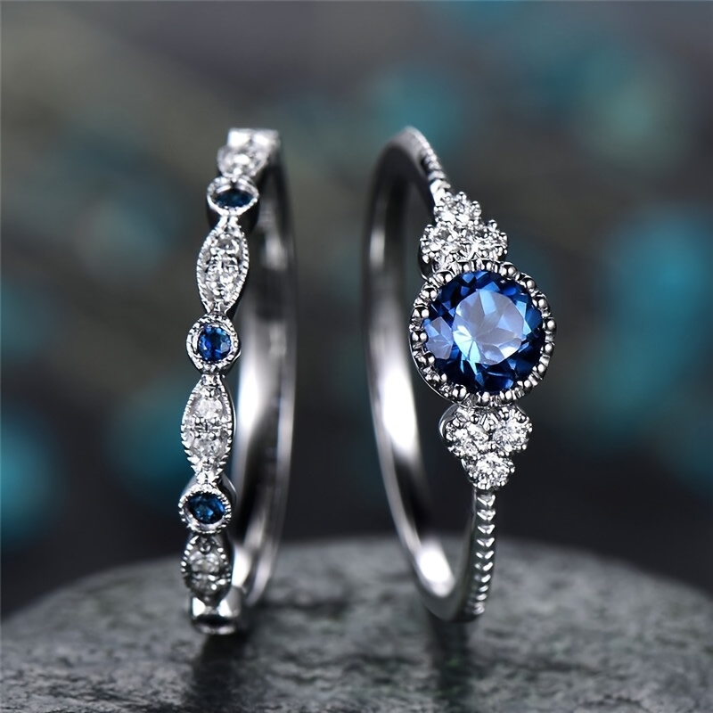 2pc Set of Artificial Crystal Rings — Versatile Gift for Women