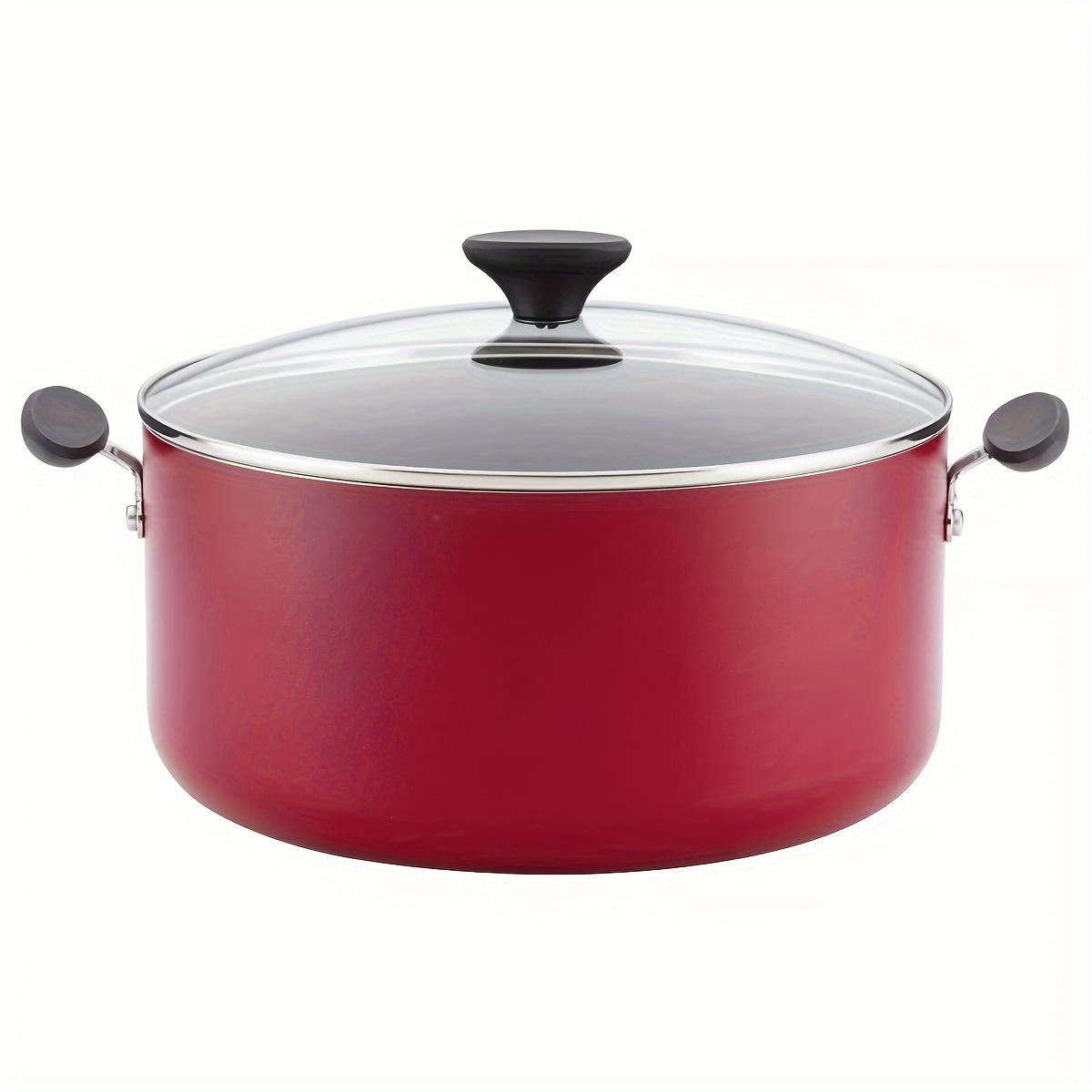 

10qt Aluminum Nonstick Wide Stock Pot Red