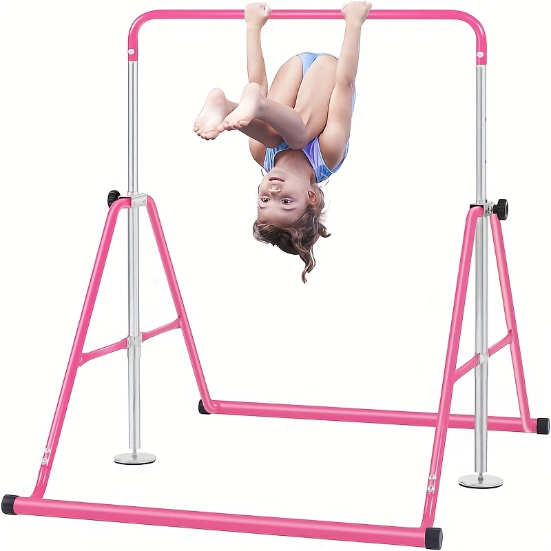 TEMU Children's Gymnastics Bars Height-adjustable Leveling Bars Folding Gymnastics Bars Beginner's Training Bars For Home Gymnastics Equipment