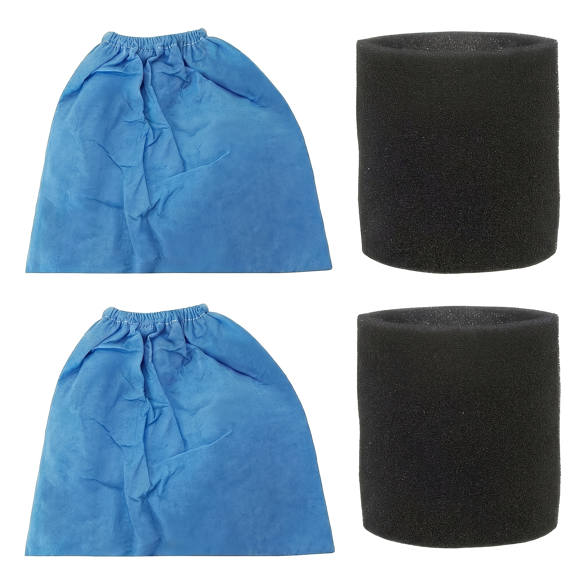 TEMU 4pcs, Foam Sleeve Filter Replacement, Foam Sleeve Foam Replacement Filter, Non-woven Dust Bag - Compatible With 15.14-60.57 Wet/dry Vacuum And