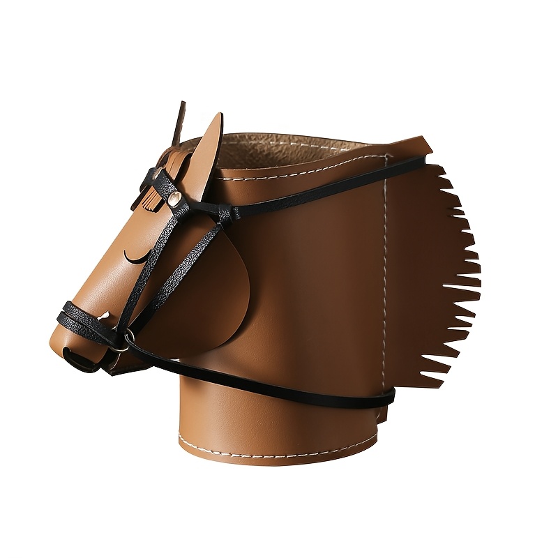 TEMU 1pc Faux Horse Storage Box, Living Room Study Desk Decorative Item Pen Holder Remote Control Makeup Brush Storage Box, Pen Holder