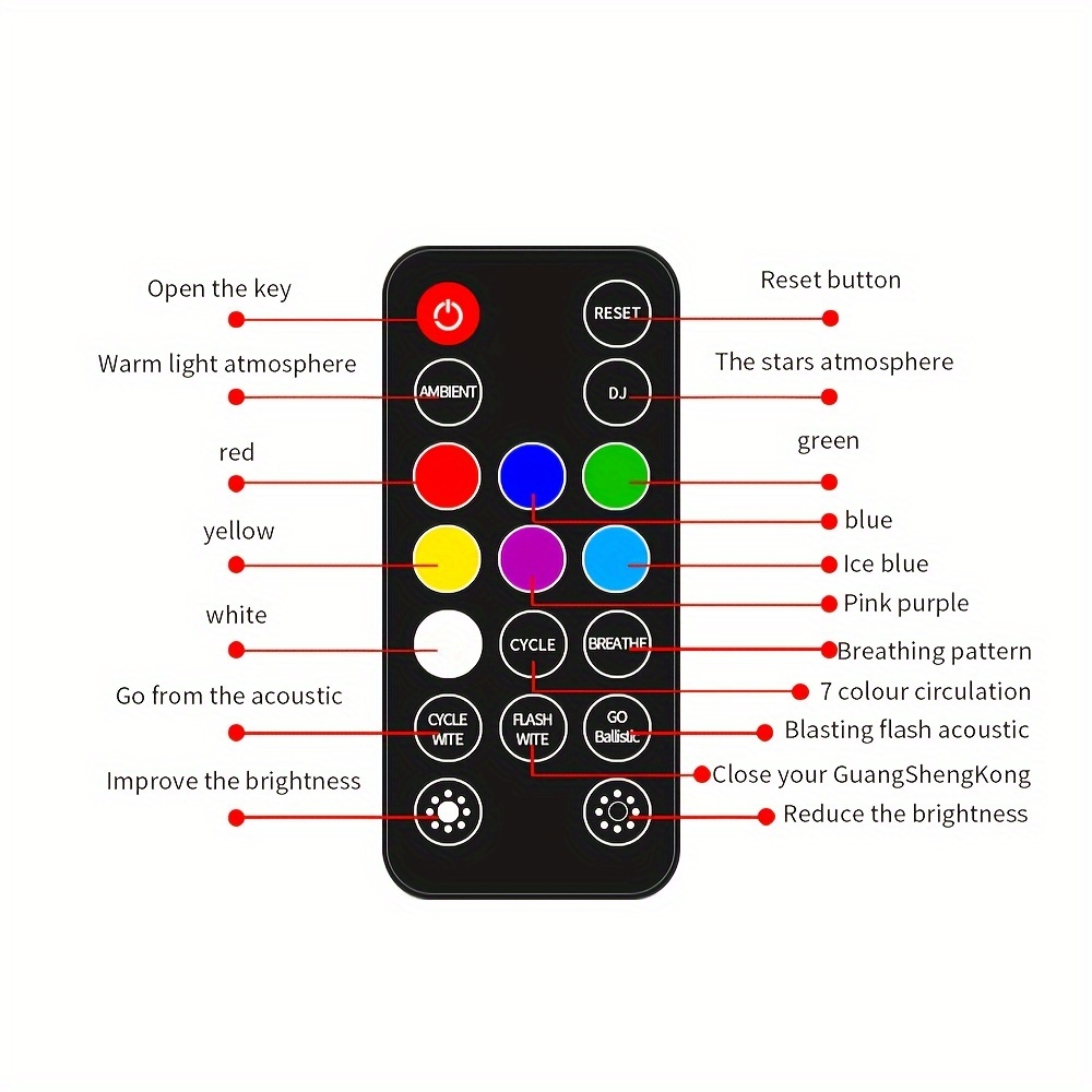 usb rechargeable multicolor led car neon accent lights with remote 5v interior atmosphere lamp for music rhythm ambient decoration dj party lighting versatile use for vehicles home details 4