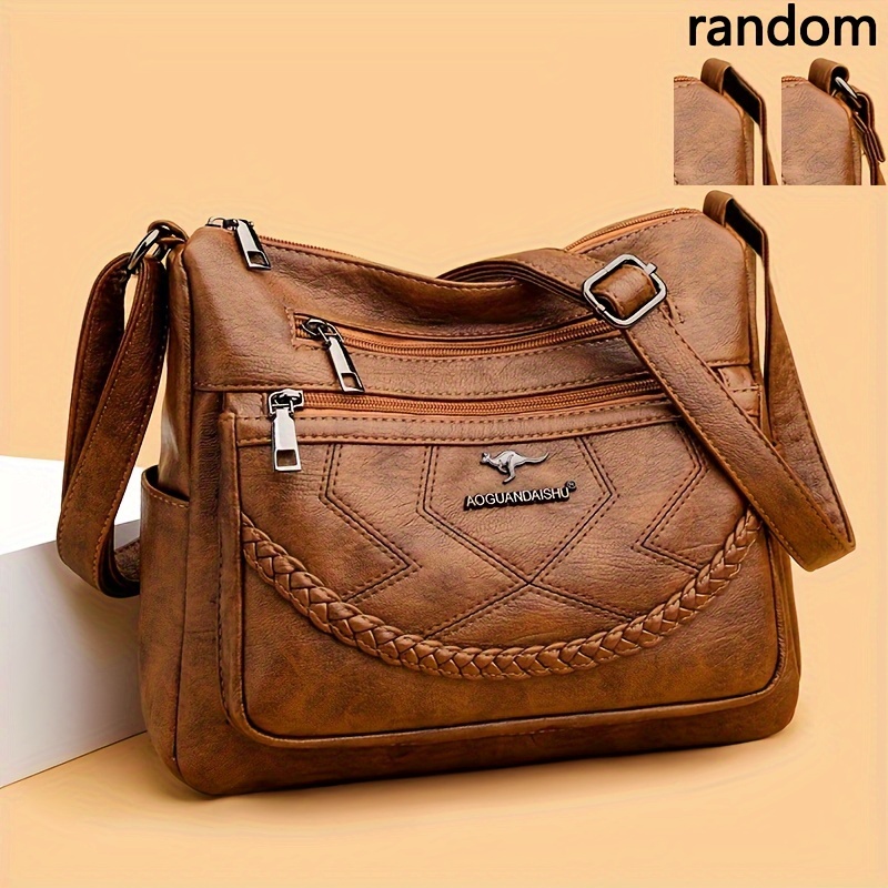 

Multi Layered Soft Bag, New Fashionable Versatile Bag, Large Capacity Shoulder Crossbody Bag