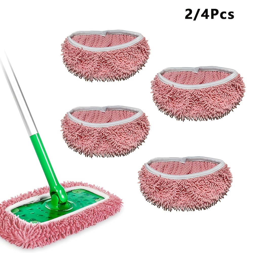 

2/4/6pcs Sweeping/wet Mopping Cloths For , Reusable & Washable Microfiber Mop Pads Refills For Hard-surface/hardwood Floor Cleaning