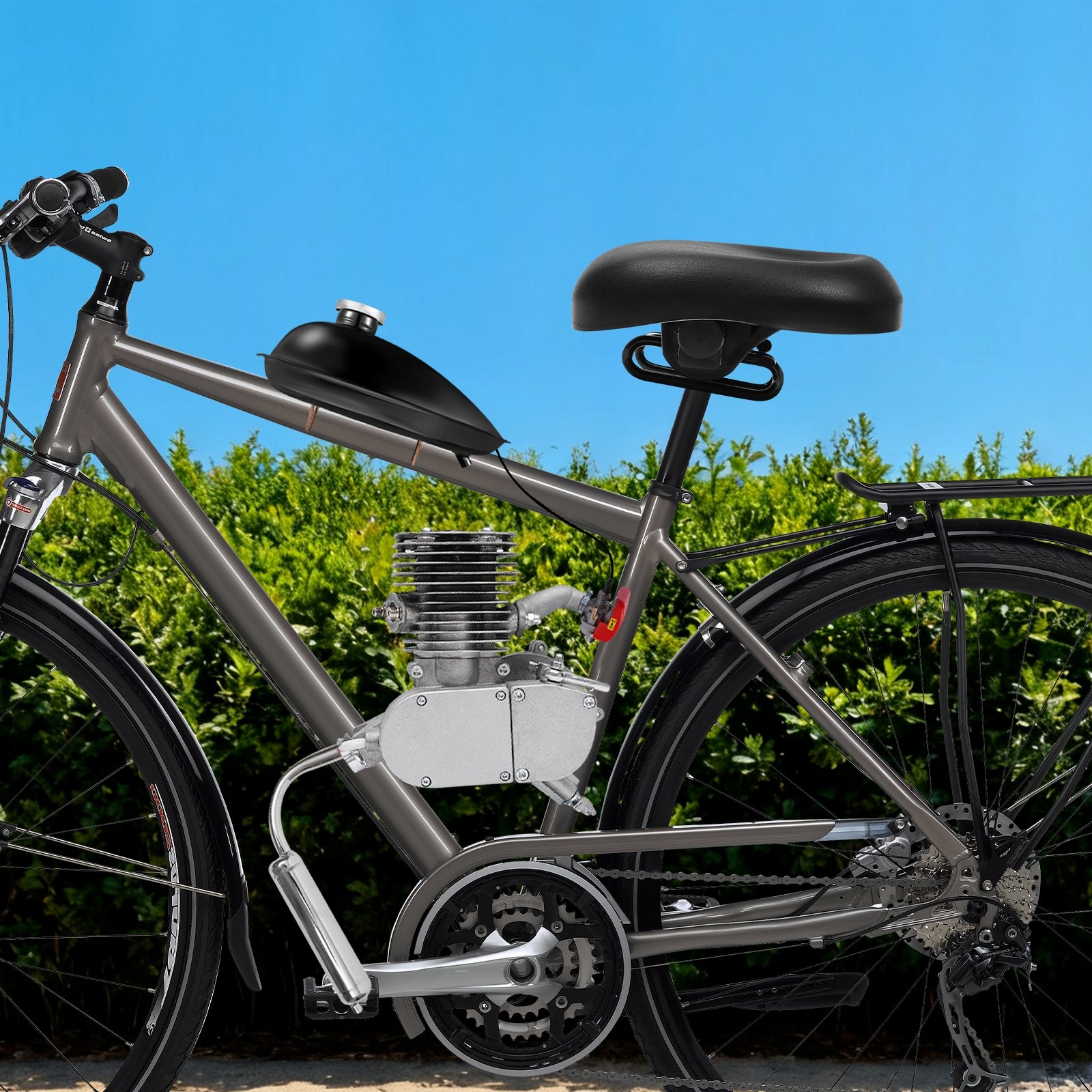 Image of Ride With A 100cc Bike Engine Kit Fuel Tank Holds 0 53gal Low Consumption 0 66gal Per Perfect For Long Trips And Daily Commuting