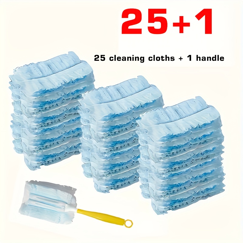TEMU 50/25 piezas de Recambios de Paño Antiestático | Almohadillas de Microfibra Desechables sin Pelusa con Agujero para Mango | Para Electrónicos,