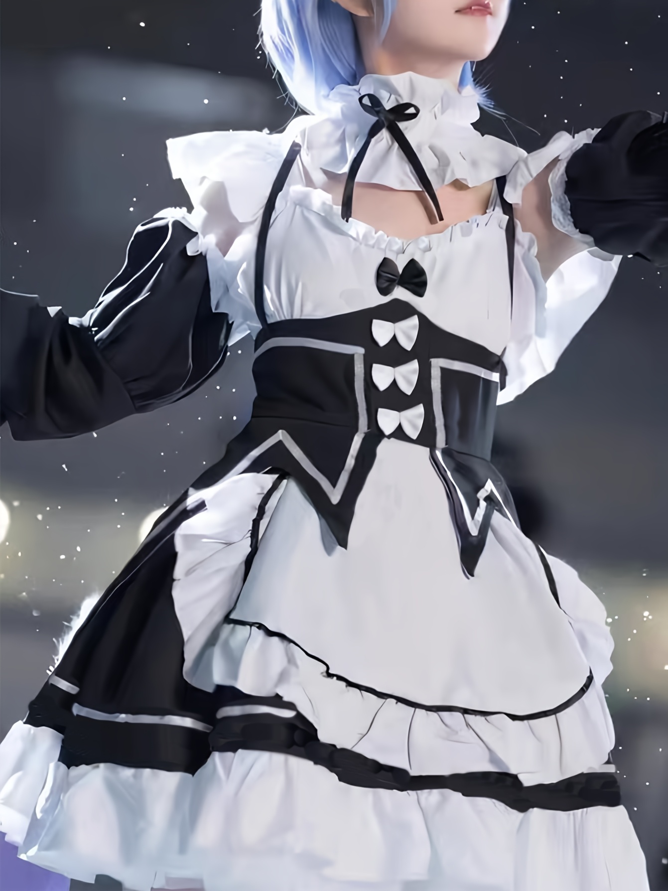 anime dress black DokiDoki-R Anime Cosplay Costume Black Dress Gown – dokidokicosplay main image 1