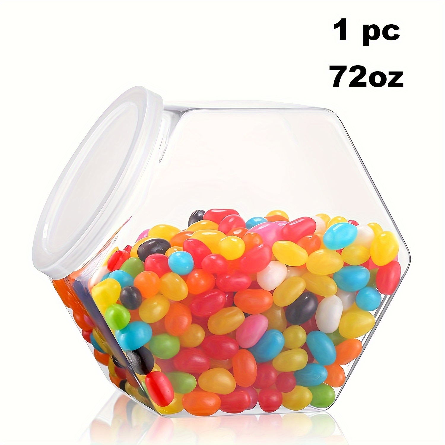 

72oz Lid - Clear Plastic Container For , Cookies, Dog Treats & - For Organization