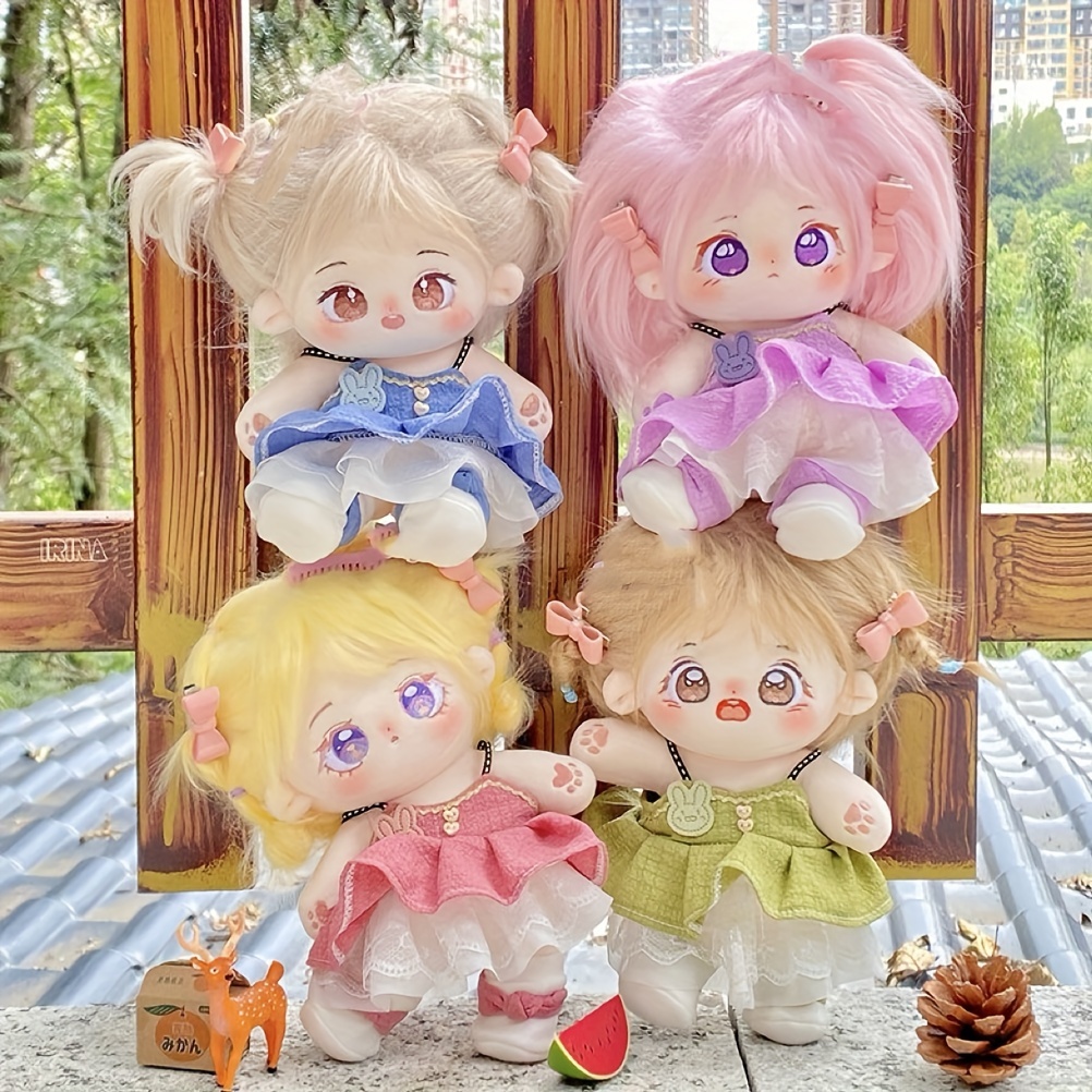 

20cm Doll Clothes Girl Skirt, Sling, Lace Skirt, Hairpin, Shoes, Cute Baby Clothes, Doll Not Included