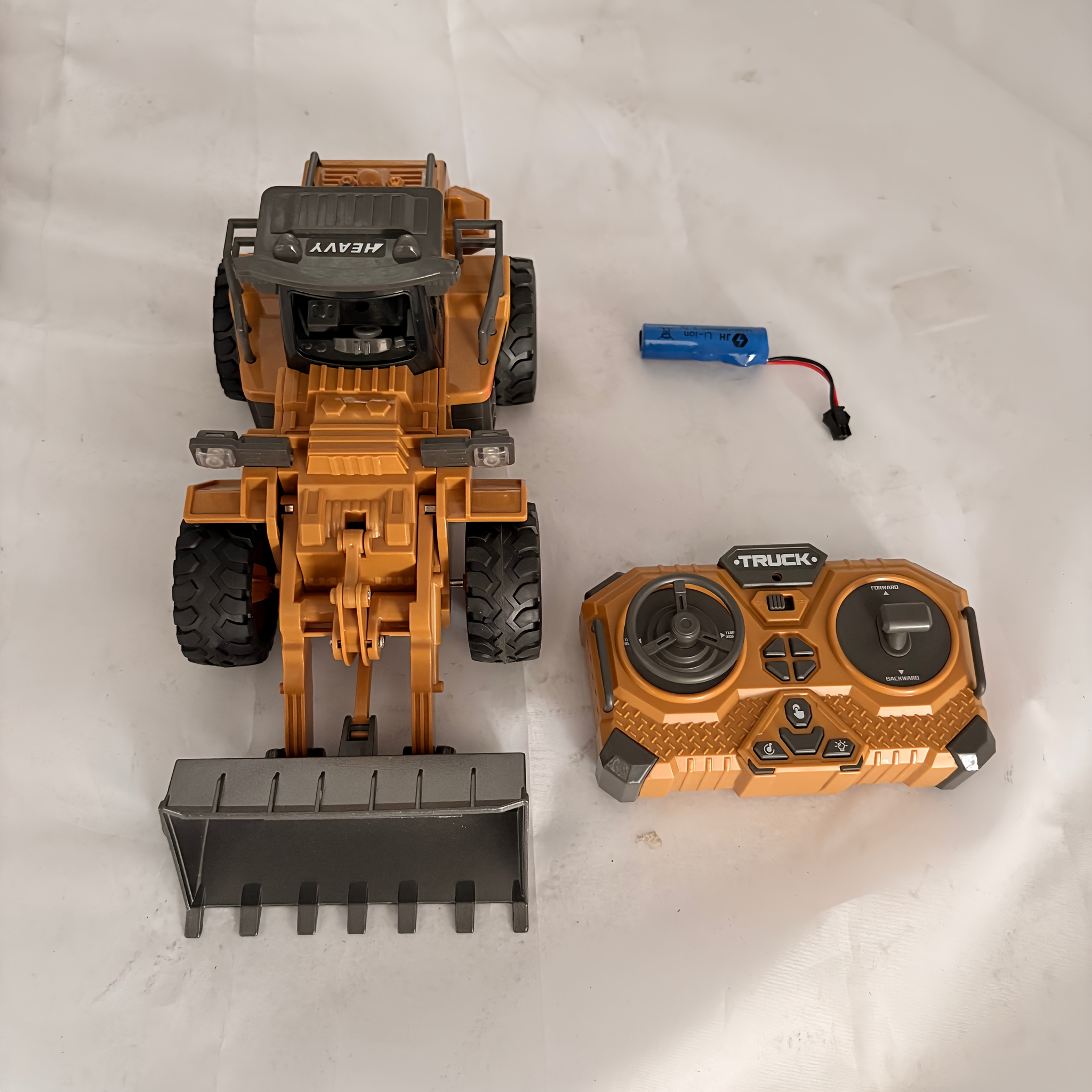 TEMU Jouet Bulldozer en Alliage 1:20 pour Garçons, Grand Véhicule de Chantier avec Pelle en Métal , Camion de Jeu de Sable Extérieur Durable