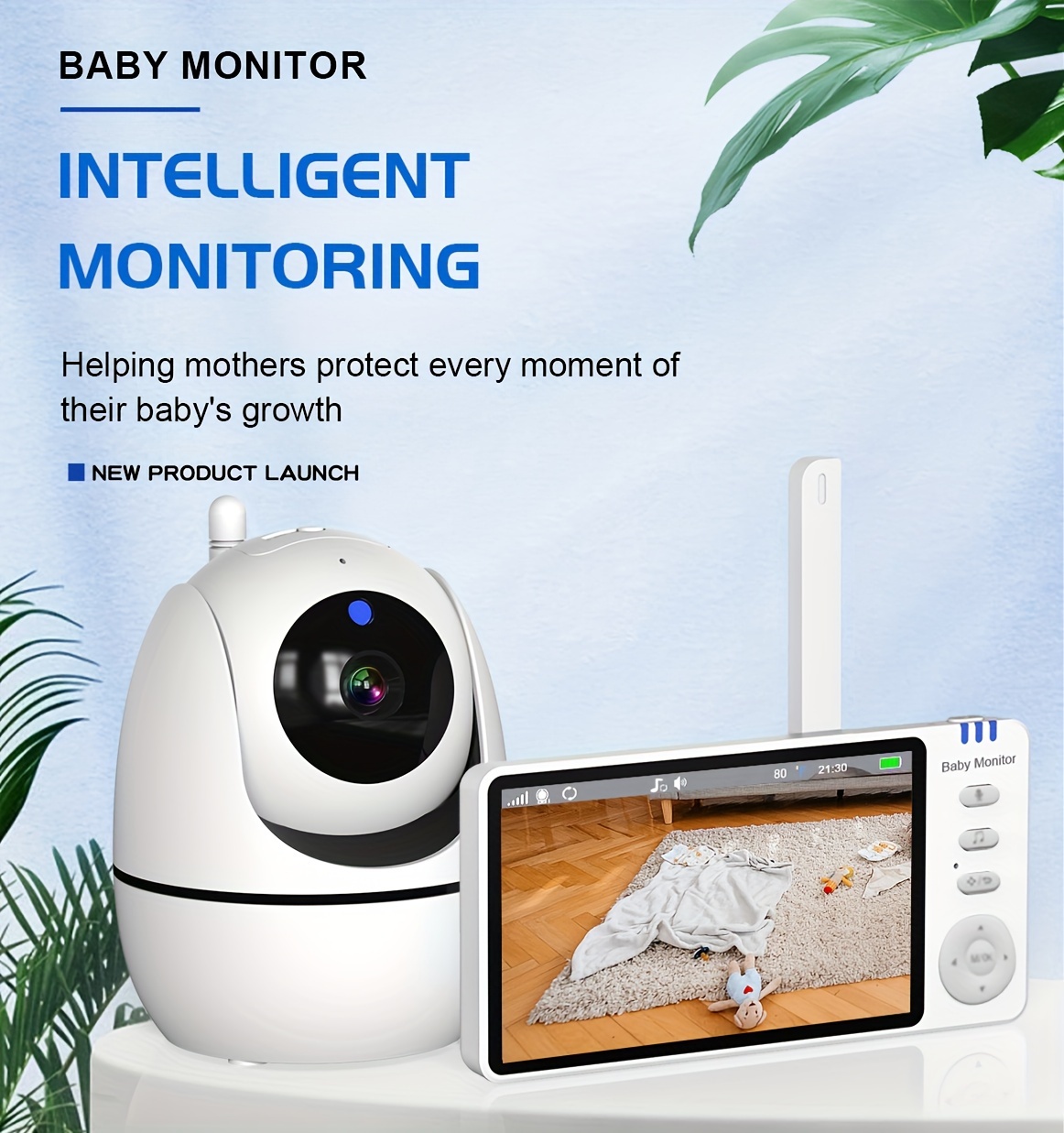 1pc SmartCare USB Powered Monitor with HD 720p Camera, Two-Way Audio, Infrared Night Vision, Smartphone Compatible, Energy-Efficient Home Surveillance System details 0