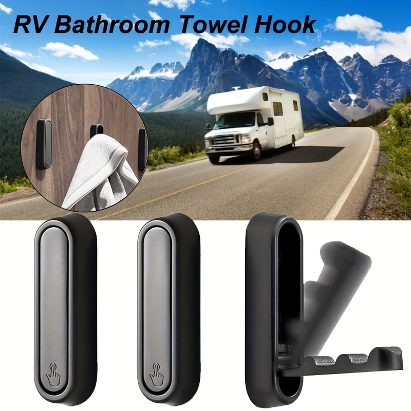 

1pc Rv Bathroom Towel Hook - Aluminum Alloy, Uncharged, Rust-resistant, , Space-saving Storage Accessory For Camper, , Home