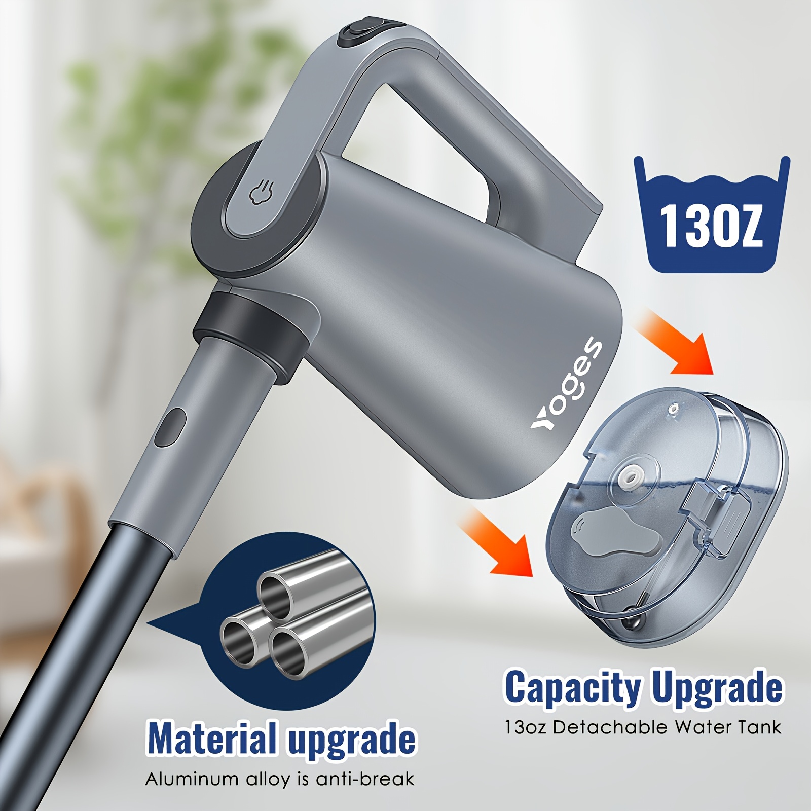 Steam mop steam cleaner detachable handheld carpet cleaner, household and floor cleaner, corded household steam cleaner, 10in 1 multifunctional accessory and 2 mats, powerful sofa steamer, hardwood, tiles, cement paste, windows, kitchen, bathroom 13 Steam mop, steam cleaner, detachable handheld carpet cleaner, household and floor cleaner, corded household steam cleaner, 10in 1 multifunctional accessory and 2 mats, powerful sofa steamer, hardwood, tiles, cement paste, windows, kitchen, bathroom