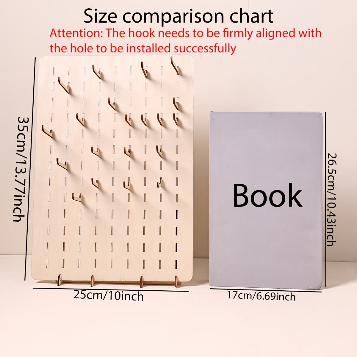 Wooden Jewelry Display Stand with 20 Hooks