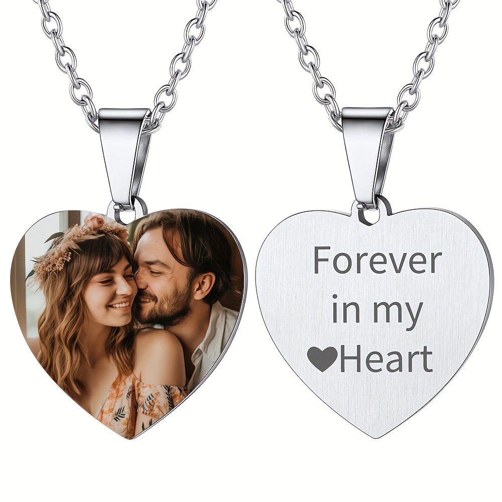 Personalized Custom Colored Photo Necklace — Meaningful Gift