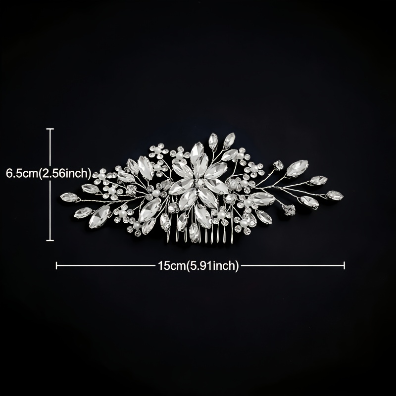 Handmade Bridal Headpiece with Upside-Down Comb