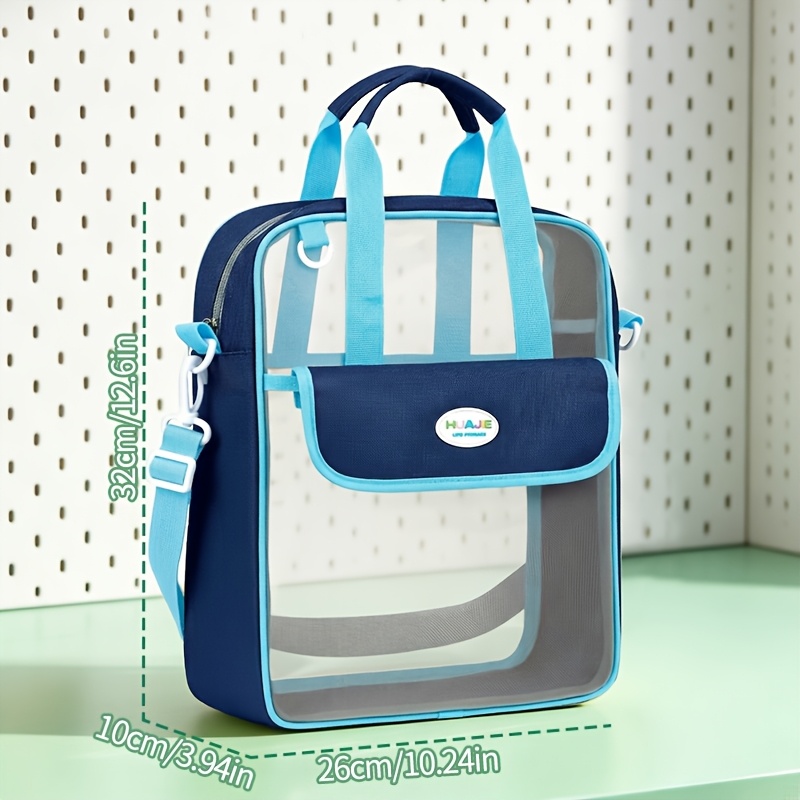 TEMU Borsa per ripetizioni in rete per la stagione del a scuola, borsa porta libri a a grande capacit� per studenti, multiuso a uso a tracolla e a ,