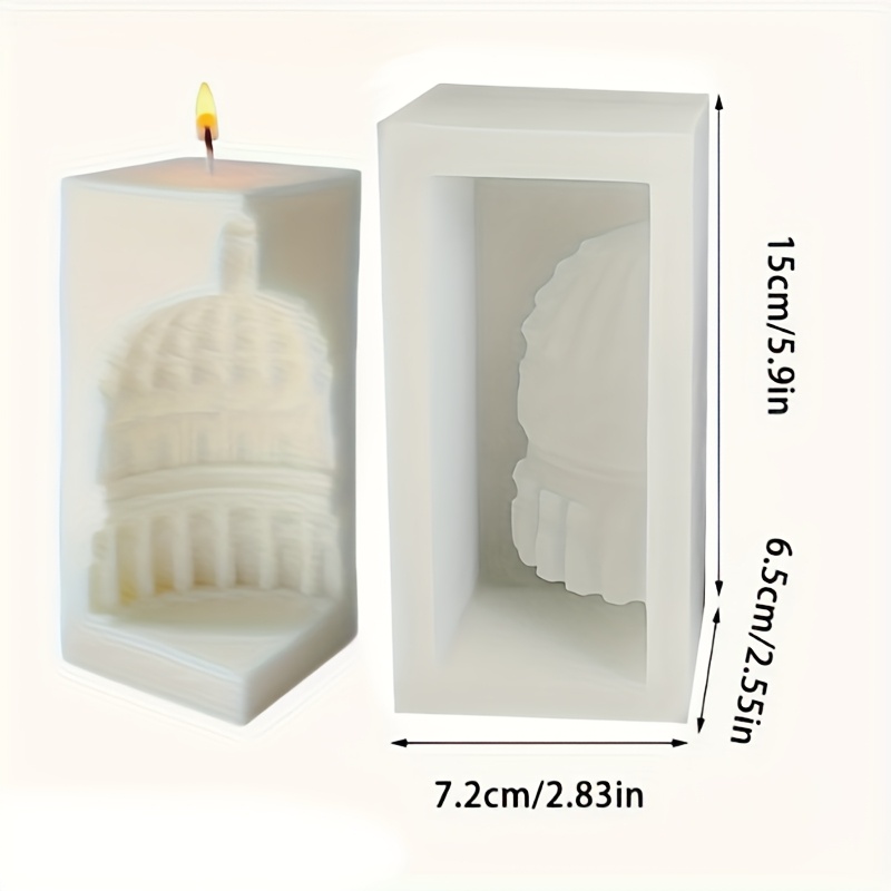 Image of 1pc Creative European Dome Church Silicone Mold Roman Back Carving Mold Epoxy Resin Mold Roman Room Architectural Model Candle Suitable For Desktop Decoration