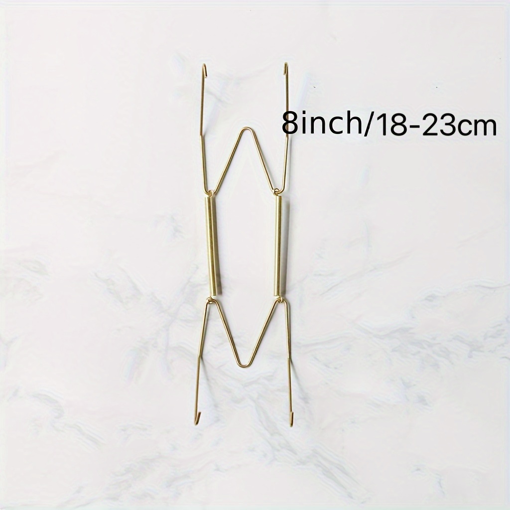 TEMU 1pc W-shaped Invisible Spring Hanging Plate Hook, Decorative Plate Metal Hook, Spring Hanging Plate Rack, Plate Wall Hanging Hook, W-shaped