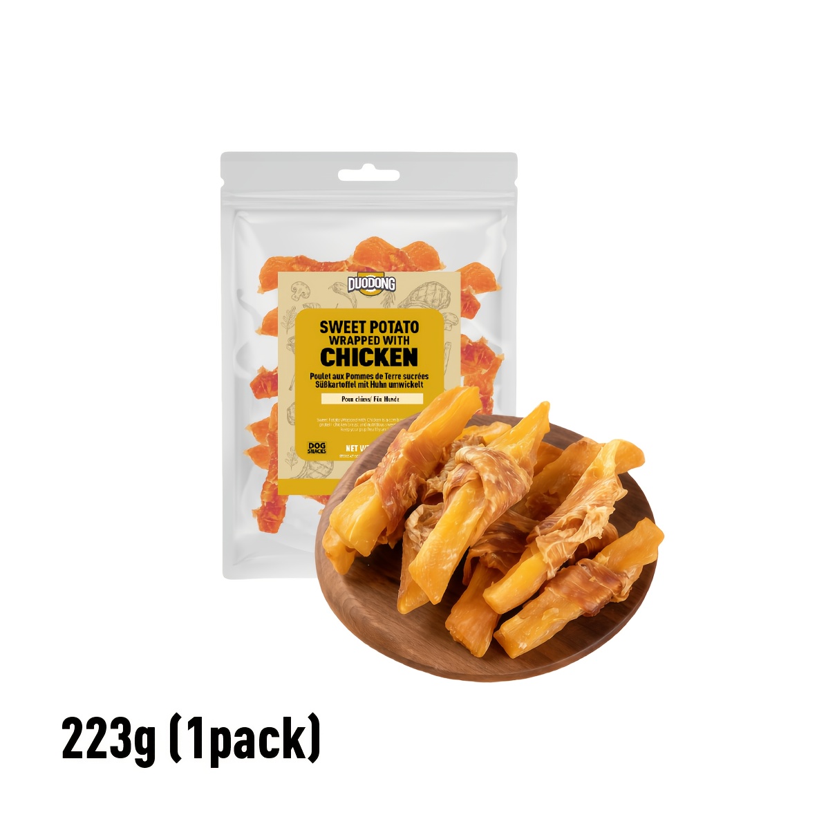 TEMU Kippen- en Zuurkoolhondentraktjes, Natuurlijke High Protein Kauwspeeltjes, Gezonde Eetbare Snacks voor Alle Hondenrassen, Training- en