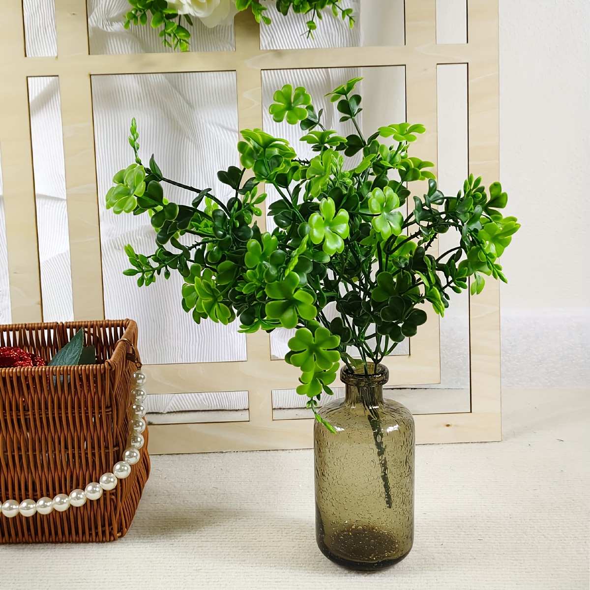 

12.9" Lifelike Artificial Clover Plant - Decor, Greenery For Any Room, Ideal For Holidays Like 's Day & Christmas