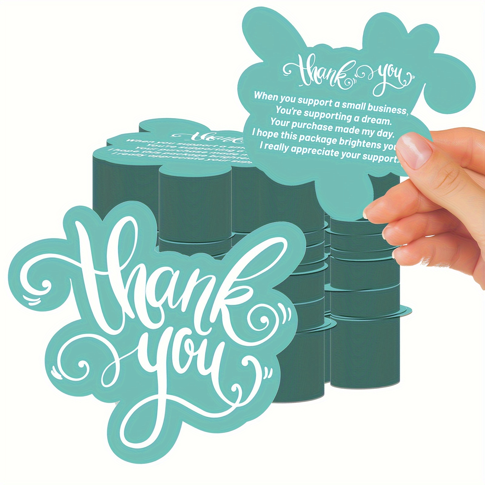 

100-pack Thank You Cards For Small Businesses, Double-sided Printed Retailer Inserts For Online Merchants