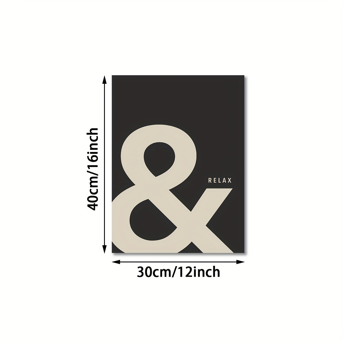 TEMU 1 Unframed Canvas Poster, Modern Art, Minimalist Irregular Symbol Text Print, Wall Art Canvas Painting, Bedroom Living Room Wall Decoration,