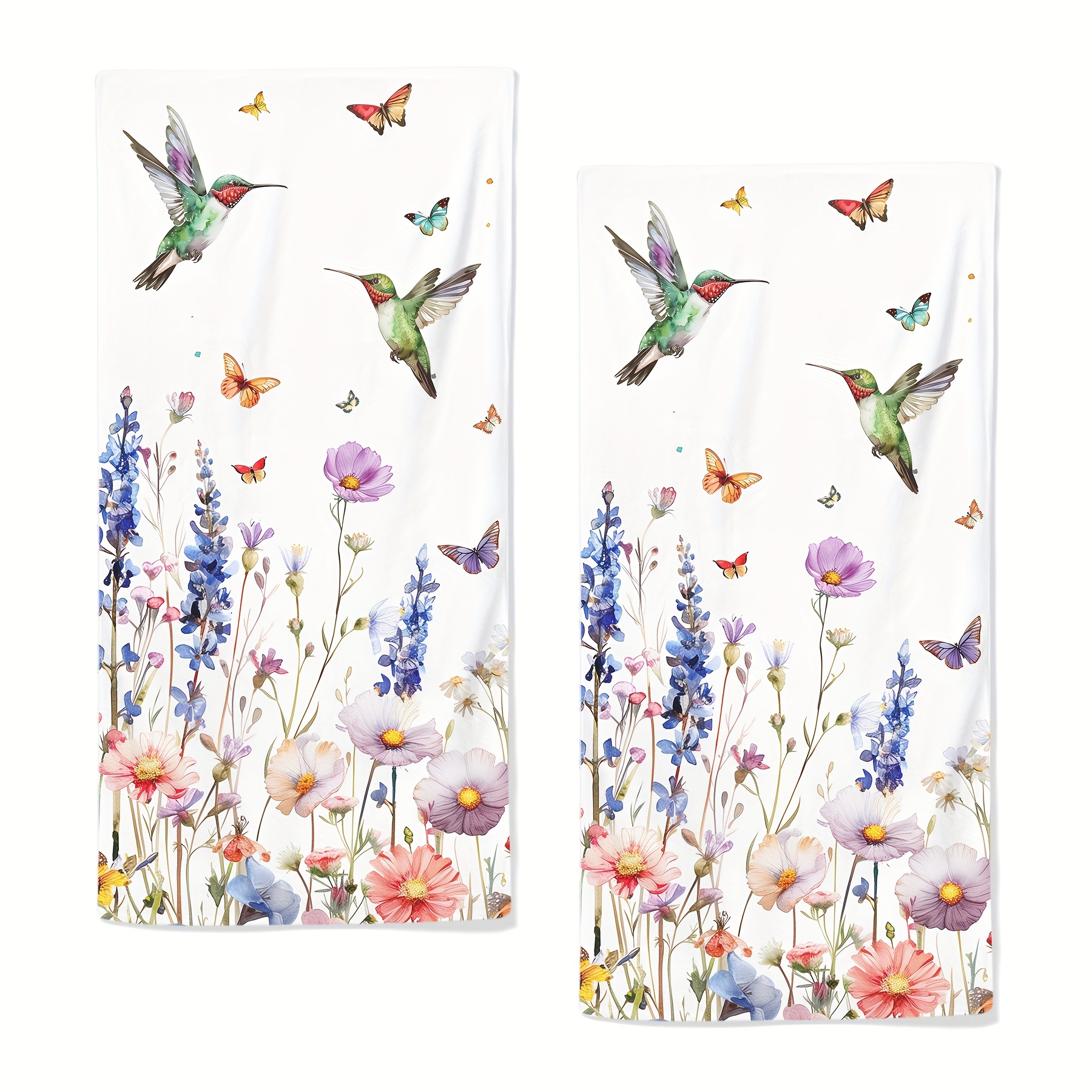 

Bird Kitchen Towels Set Of 2 - Hummingbird Kitchen Towels 2 Pcs 13.7"x28.7" Bird Kitchen Towels Bathroom, Kitchen, And Spa Modern Decor For Home Decor Gift