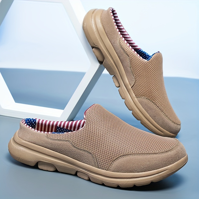 mens lightweight slip on soft shoes ultra low top woven slippers