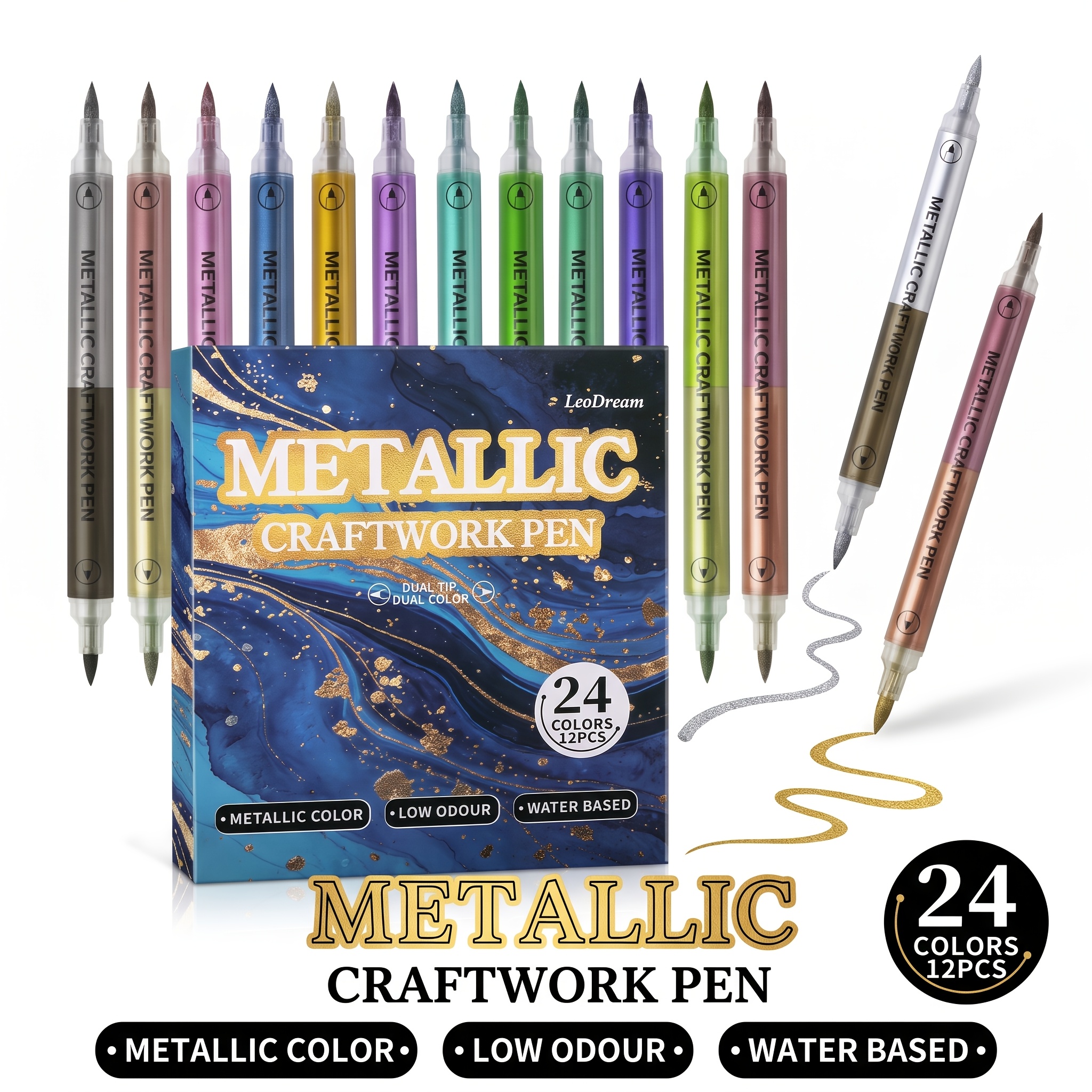 TEMU 3d Printing Model Painting Pen Set, Acrylic Paint Pen For Micro Models, Dolls, Resin Pla Abs Painting, For Art Supplies