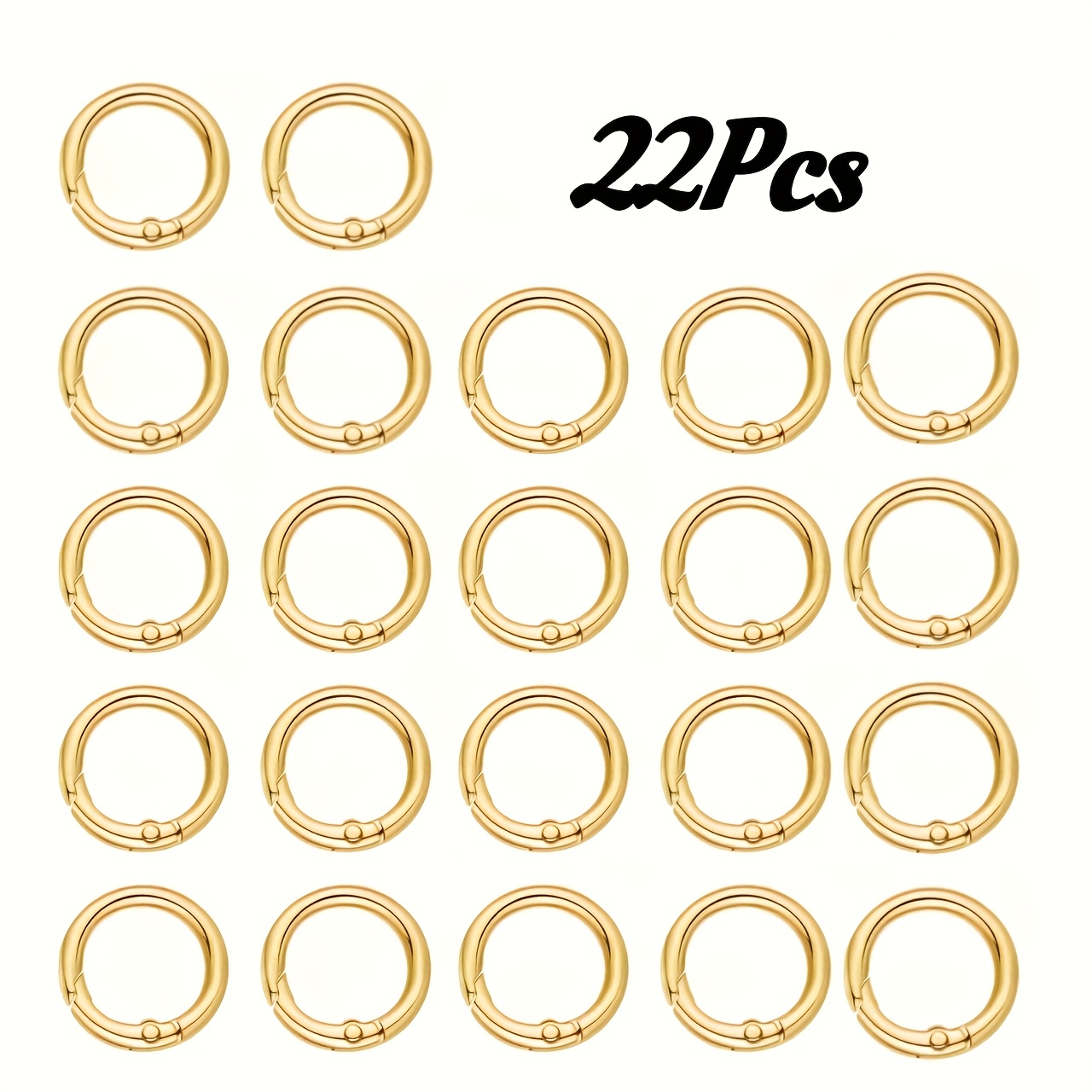 E-shop 22 Stück 23,5mm/20mm Trigger Feder O-Ring Schlüsselanhänger, Legierung Handwerk Zubehör, Geeignet für , Geldbörsen, Geldbeutel Mehrzweck Druck