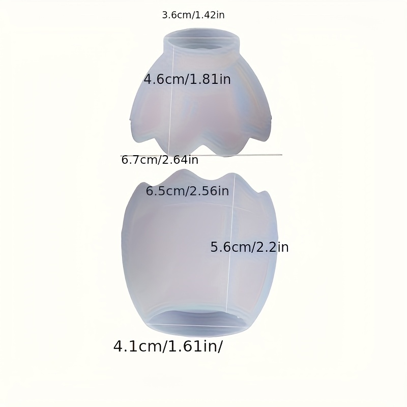2pcs Easter Eggs Egg Shell Candlestick Flower Pot Storage Box Home Tabletop Decoration Festive Atmosphere Decoration Resin Plaster Handicrafts Gift Silicone Mold