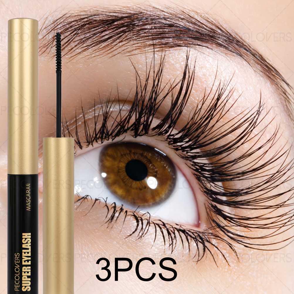 3pcs/set Waterproof And Sweatproof Mascara, Long Lasting, Easy To Apply, Thickening Eyelashes, & Fast Application, Quick Drying, Suitable For , Christmas Gift