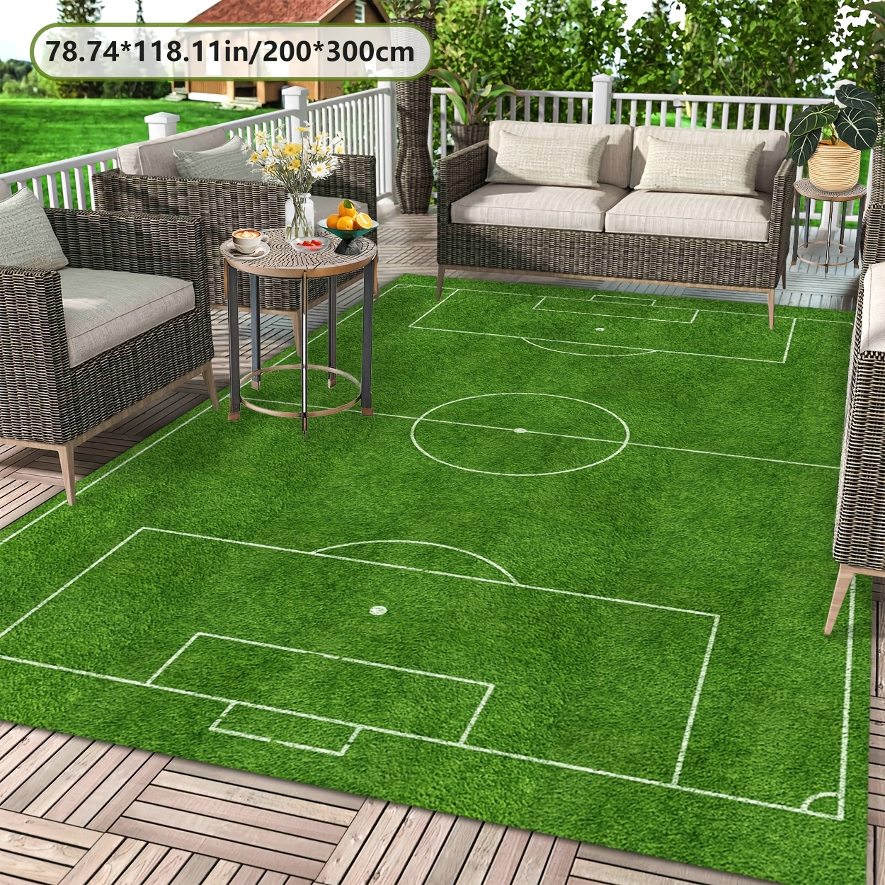 TEMU Alfombra de Terciopelo Cristal + 800g/m² + Respaldo de Plástico Antideslizante con Puntos, Moderno de Verde, Decoración para Fiestas, Decoración