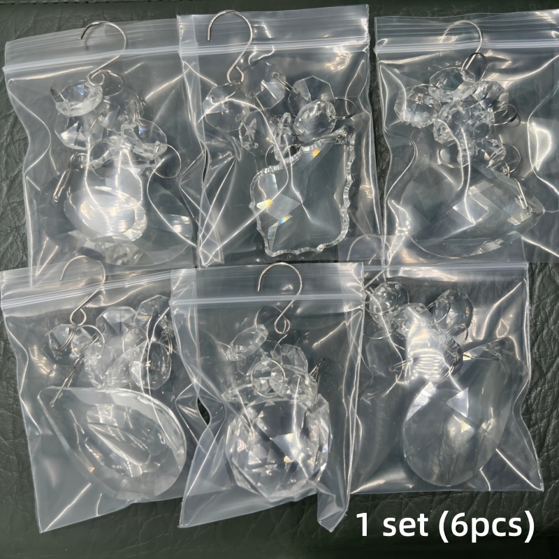 TEMU 1 Ensemble (6 pièces) de verre cristal K9, utilisé , , la décoration d'arbres, les couronnes de mariage suspendues, les attrape-soleil, de