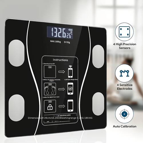intelligent bathroom scale digital body scale with backlit led display screen and sturdy tempered glass compact size weighing up to 400 180