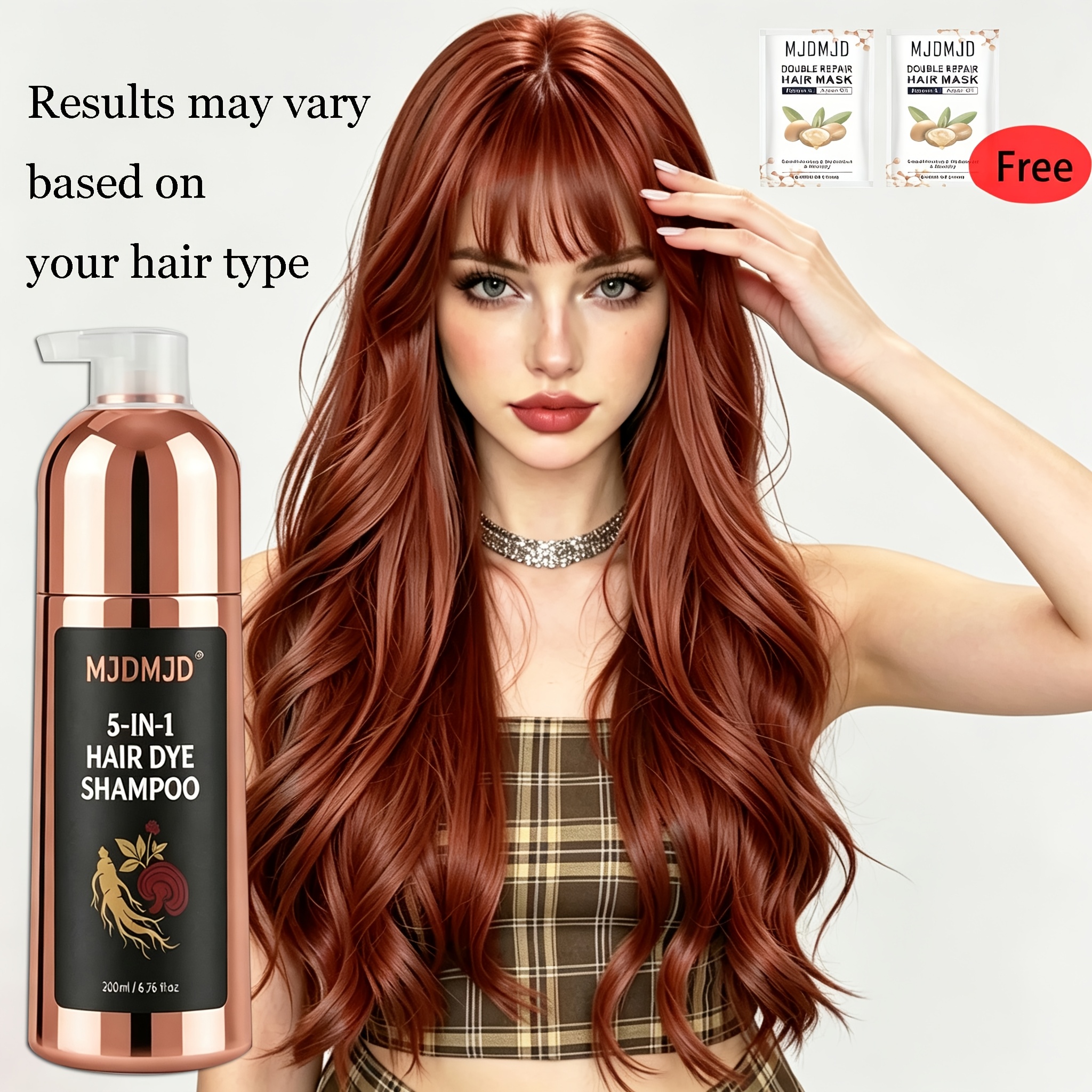 Argan Oil Hair Dye Color Shampoo, Cherry Brown, With 2 Free Conditioner, Effectively Covers Grey Hair, -free Formula, Contains Argan Oil, Comes In A Metal Bottle For ,nourishing Shampoo