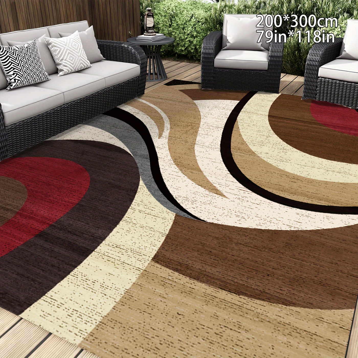 

Luxurious Large Area Rug With Non-slip Backing - Living Room, Outdoor & Commercial Use - Machine Washable, Polyester Fiber Mat