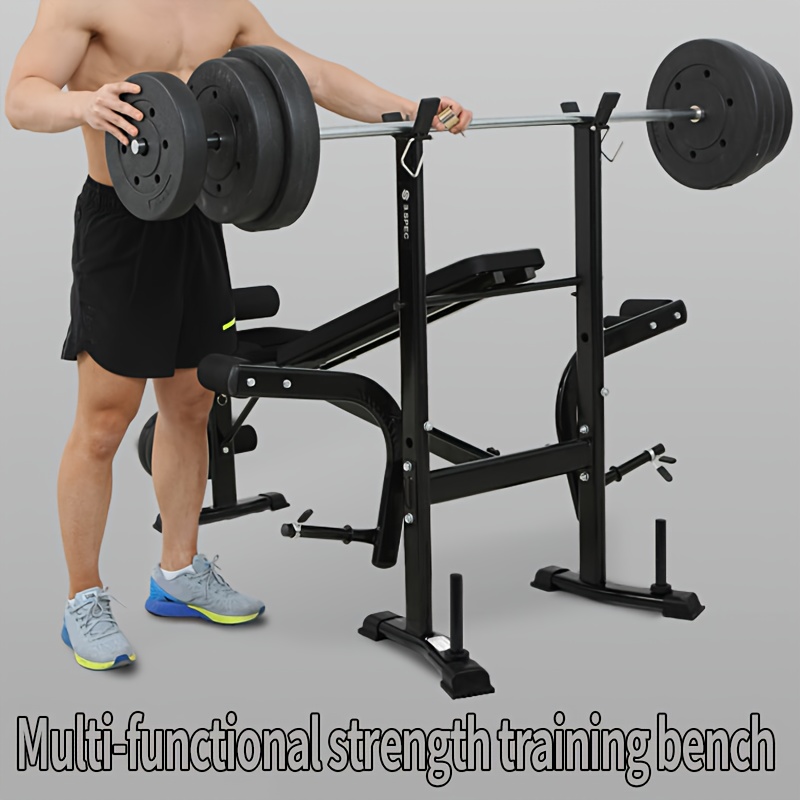 VTANMS Banco ajustable, banco de pesas plegable para entrenamiento de  cuerpo completo, banco de entrenamiento de ejercicio con banco plegable