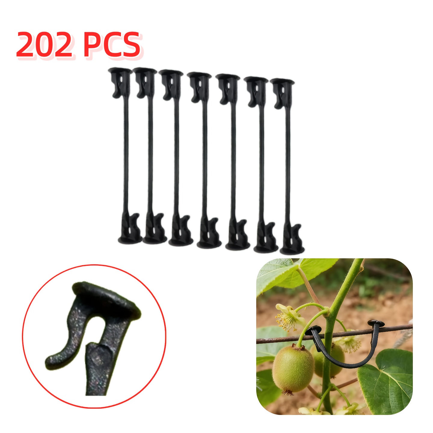 TEMU 101/202pcs Plant Tie Clips | Suitable For Grapes, Kiwi, And Climbing Plants Support