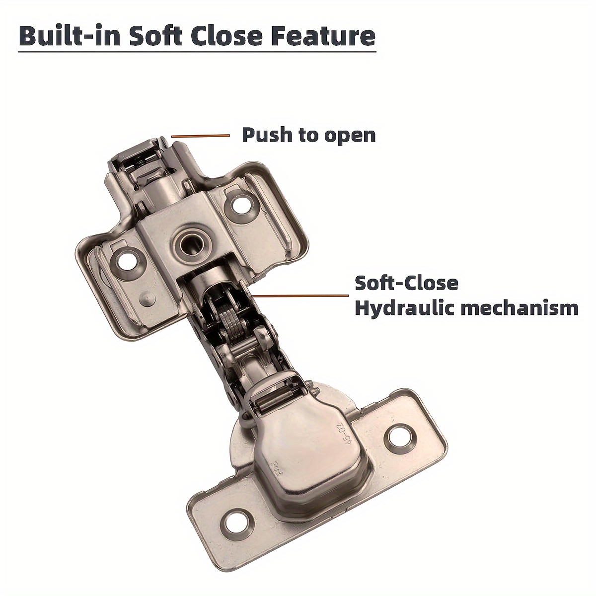 Kitchen Recessed Softclose Hinges 105° Frameless