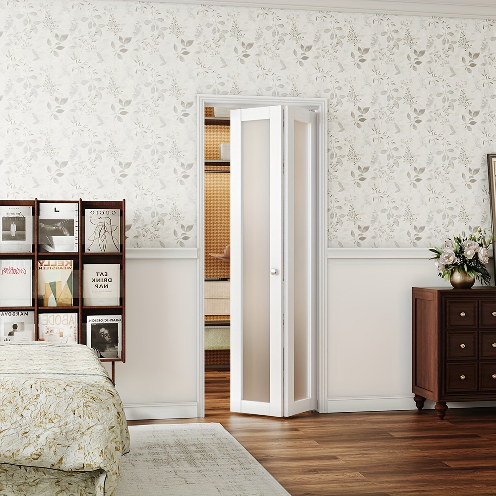 Closet Doors Fluted Glass Bi fold Doors Folding Temu