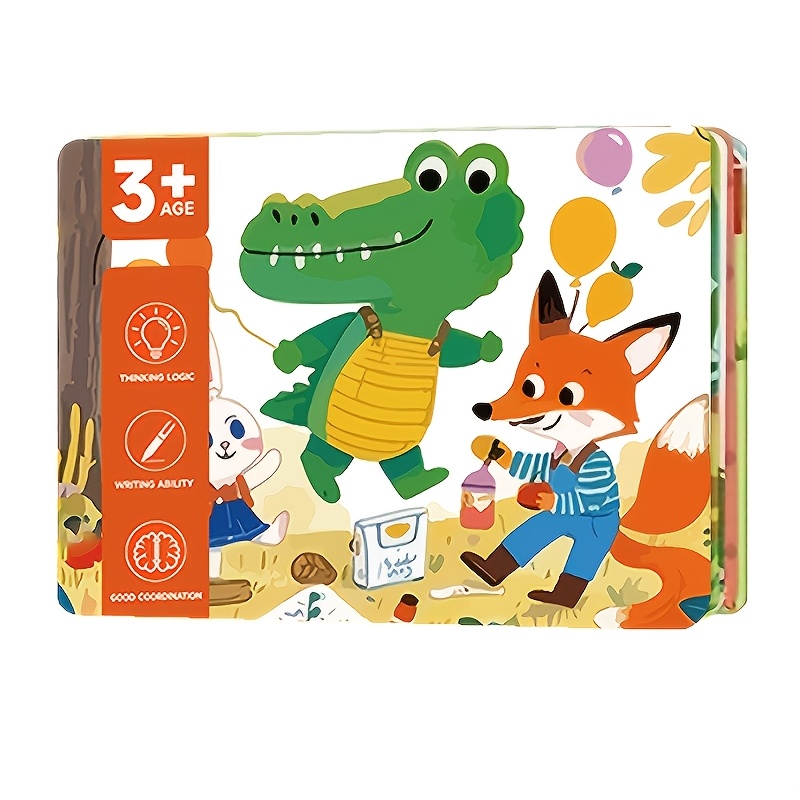 Image of Interactive Sticker, Fun Busy Book, Reusable , Quiet Book For Animals, Numbers, Traffic, Etc., Skill Building, Durable Paper, Back To School Learning Supplies, Birthday, Christmas Holiday Gifts