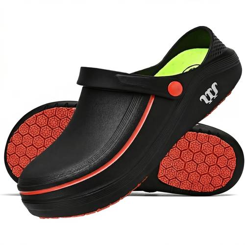 unisex work clogs round toe slip on non slip dry beige shoes for garden nursing standing service restaurant seaside easy to clean durable