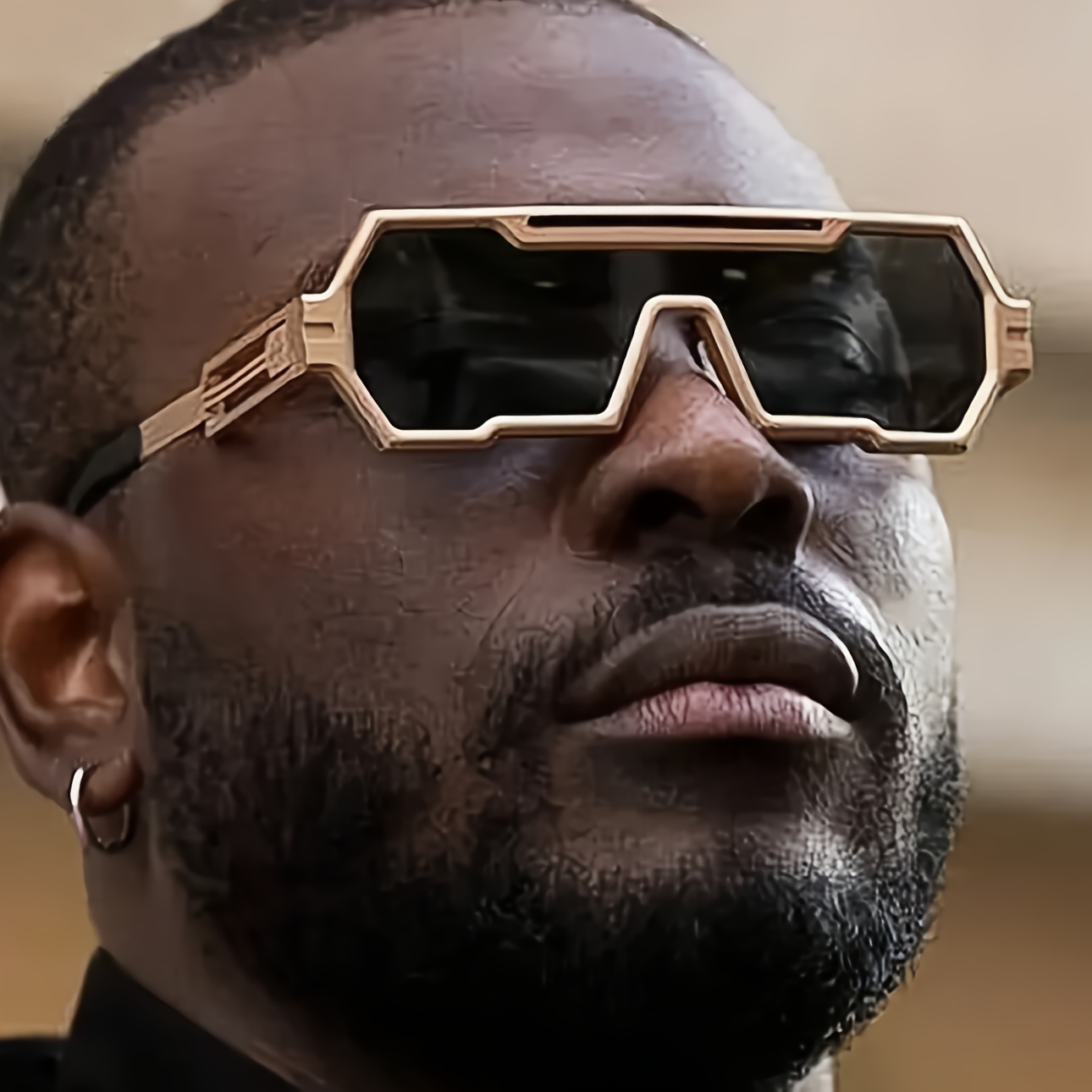 

1 Paire de Lunettes pour Hommes en Métal à Verres Conjoints de Spéciale avec Monture Carrée Plate Top Cyberpunk Européenne et Américaine Tendance Extérieure Y2K Mode Décorative