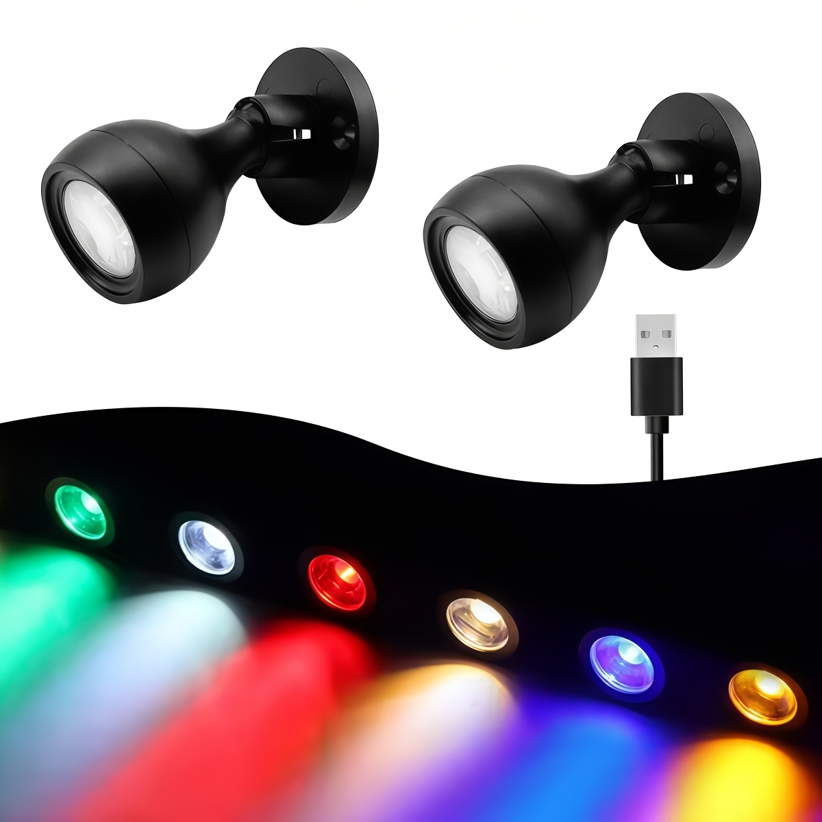 USB-Powered Mini Display Spotlight with 6 Color Options