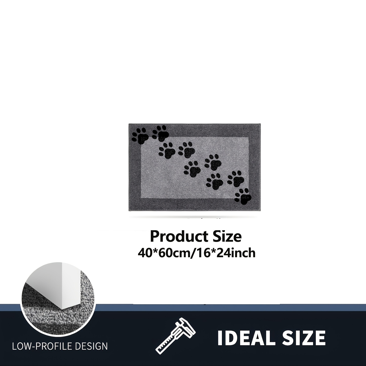 Image of Dirt Trapping Door Mat, Non-slip Washable Entry Mat, Dog Doormat, Front Door Mat, Super Absorbent Entrance Mat For Muddy Shoes And Paws