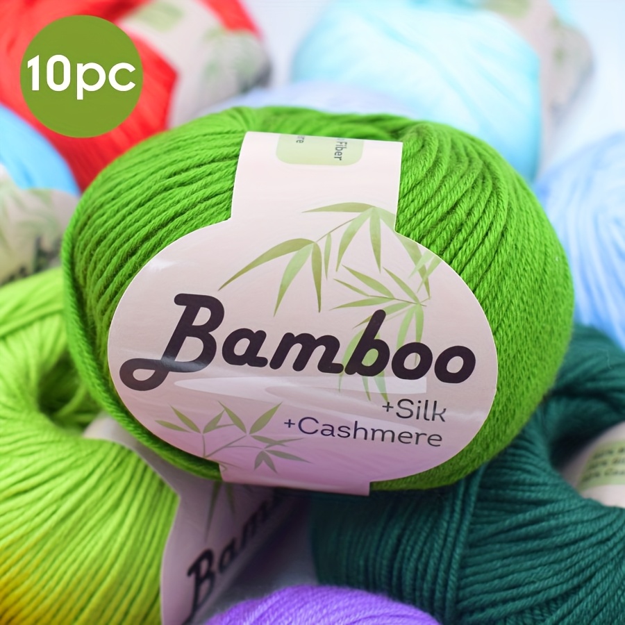 10 vnt. Bambuko Mišinio Verpalų – Minkšti ir Kvėpuojantys Megztiniams, Nėrimui, DIY Amatams – 500 g/17,63 oz Iš Viso – 31 Ryški Spalva