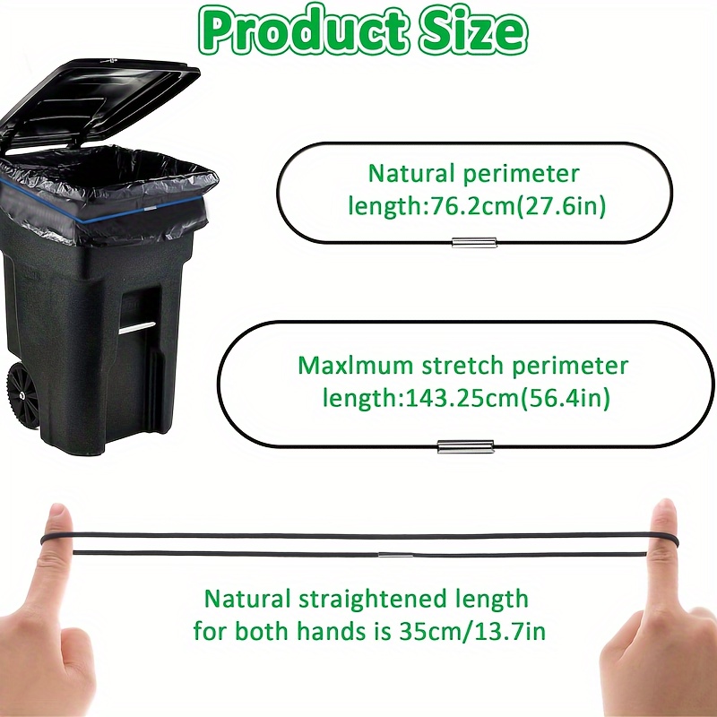 Adjustable Elastic Rubber Bands Trash Bins Secure Bag Holder - Temu